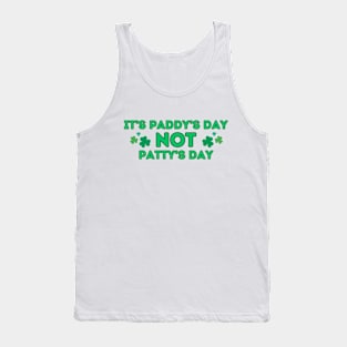 Paddy's Day not Patty's Day Tank Top